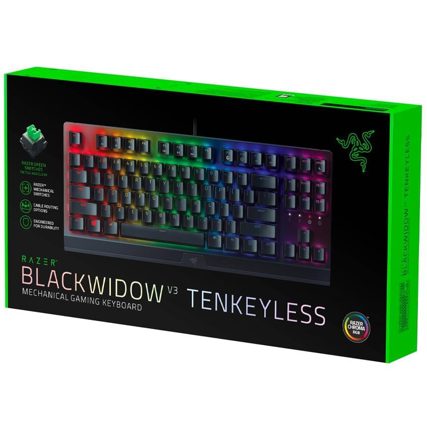 Teclado Mecanico Razer Blackwidow V3 Tkl Negro Rgb Switch Green